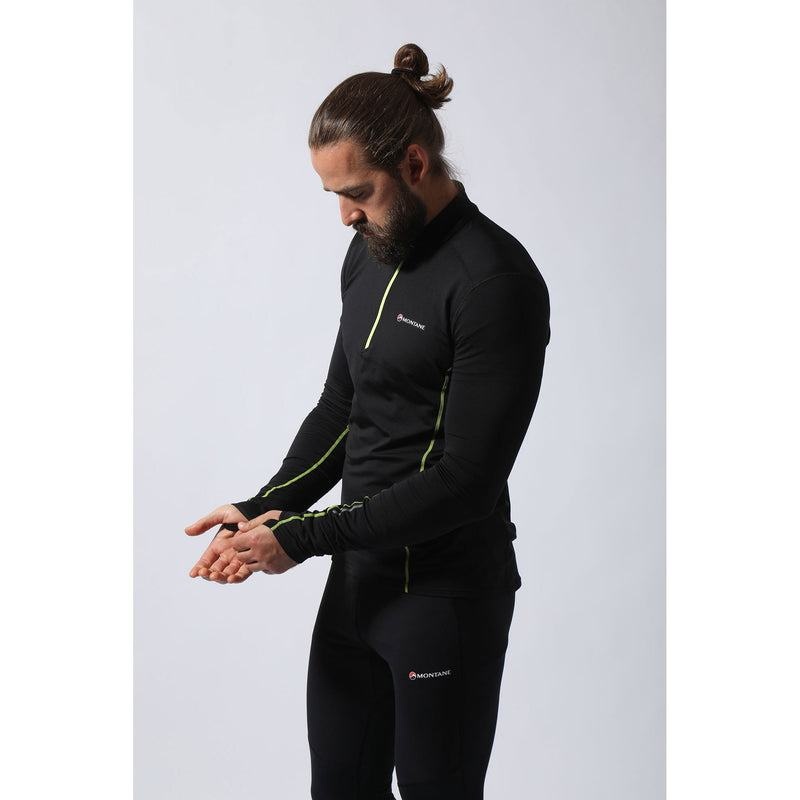 Black Men's Montane Dragon Pull-On Fleece Jackets | YZV2171CG