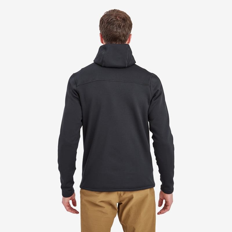 Black Men's Montane Fury XT Hooded Fleece Jackets | KTA5329FV