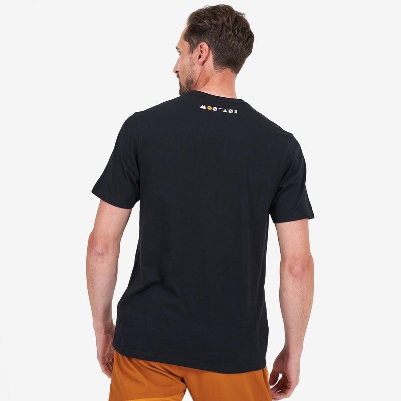 Black Men's Montane Geometry T Shirts | ORG7426GJ