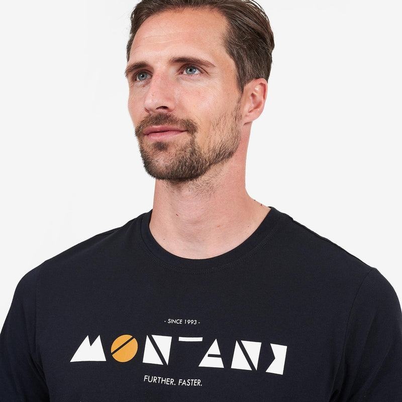 Black Men's Montane Geometry T Shirts | ORG7426GJ