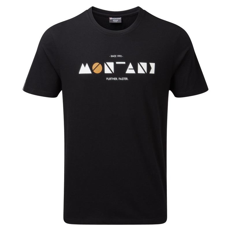 Black Men\'s Montane Geometry T Shirts | ORG7426GJ