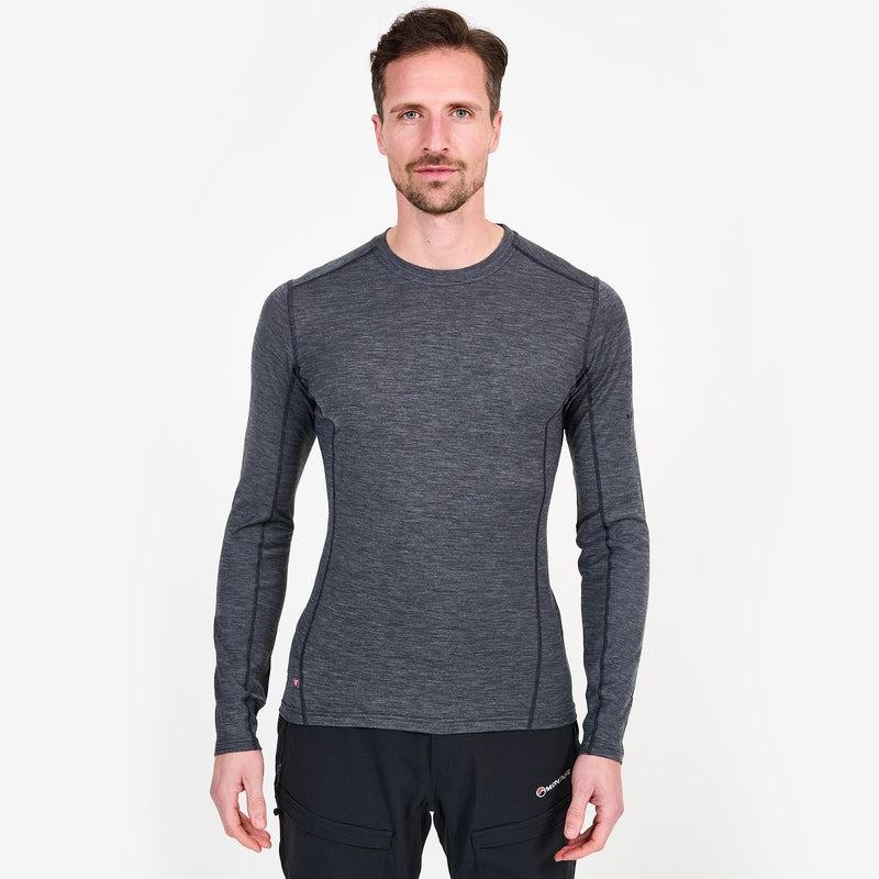 Black Men's Montane Primino 140 Long Sleeve T Shirts | DJV6352SB