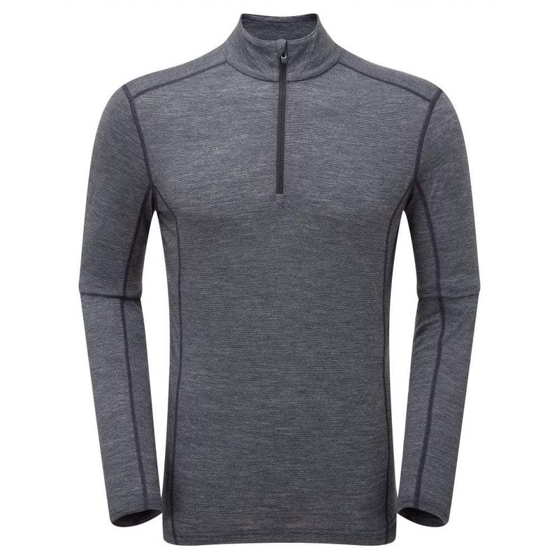 Black Men\'s Montane Primino 140 Zip Neck Base Layer Tops | QXD95100PL