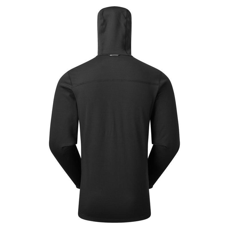 Black Men's Montane Protium Hooded Fleece Jackets | JDN2114MU