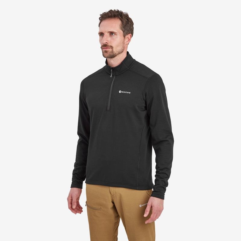 Black Men's Montane Protium Pull On Fleece | KYO5611PX