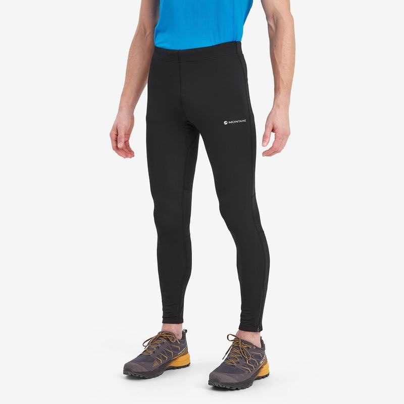 Black Men's Montane Slipstream Trail Running Leggings | AYR4416HJ