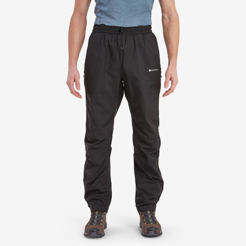 Black Men's Montane Spirit Lite Waterproof Trousers | MYB8017HI