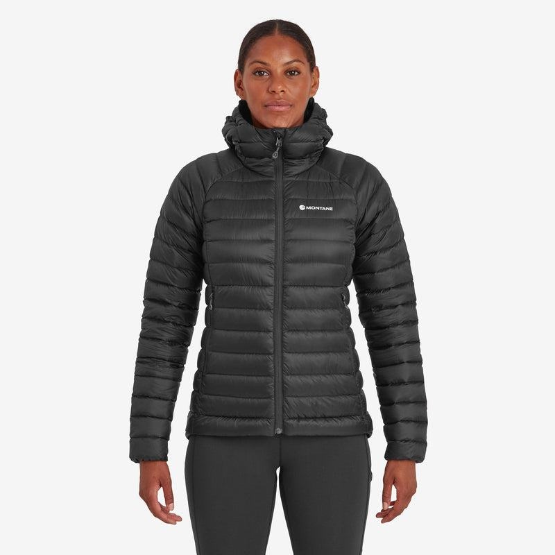 Black Women\'s Montane Anti-Freeze Hooded Down Jackets | IEA779ME