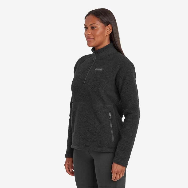 Black Women's Montane Chonos Smock Pull On Fleece | LQF5937CW