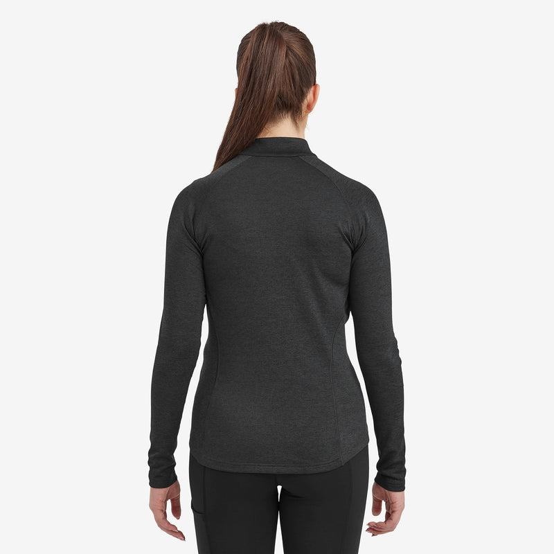 Black Women's Montane Dart Zip Neck T Shirts | EIH1913CJ