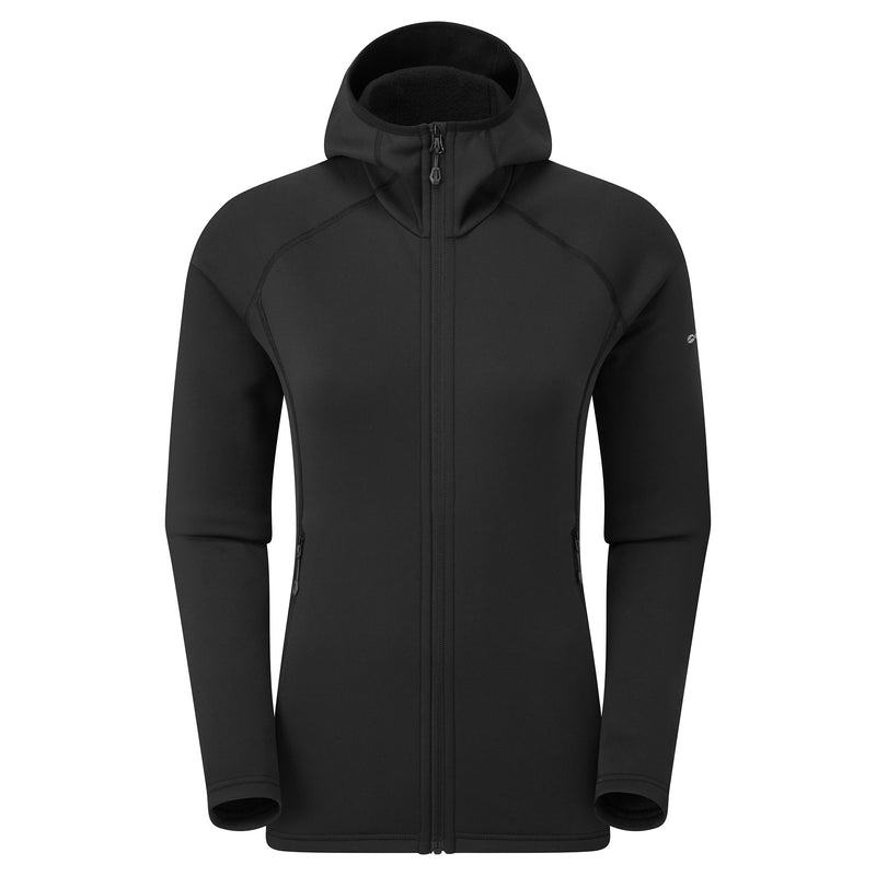 Black Women\'s Montane Fury Hooded Fleece Jackets | QSJ4269BR