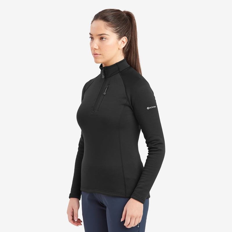 Black Women's Montane Fury Zip Pull-On Fleece | YOP5554GD