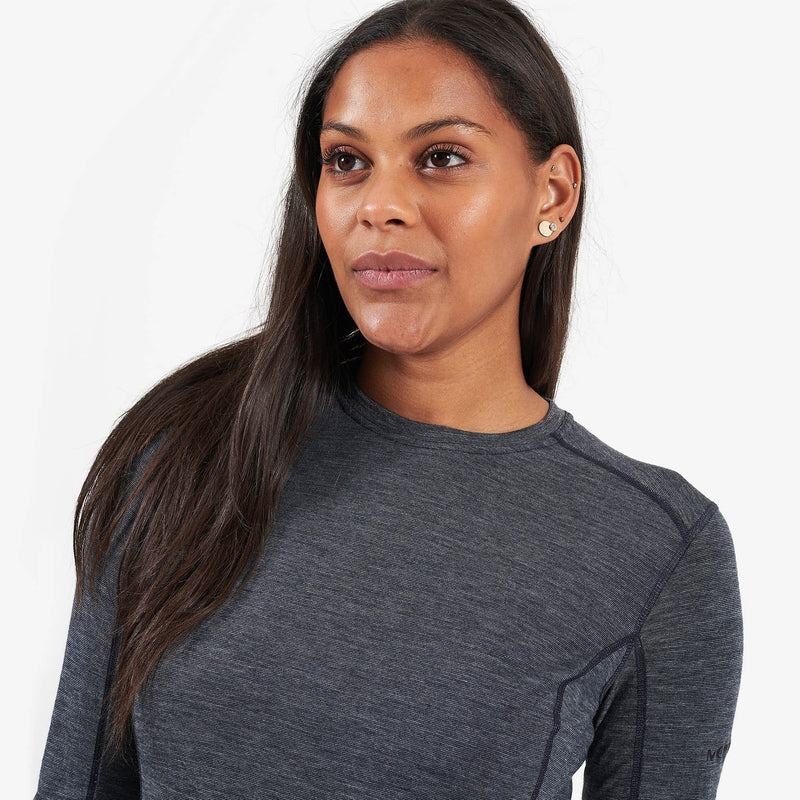 Black Women's Montane Primino 140 Long Sleeve T Shirts | LBH80100RD