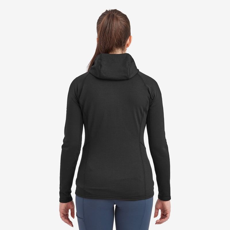 Black Women's Montane Protium Hooded Fleece Jackets | UOL7529JC