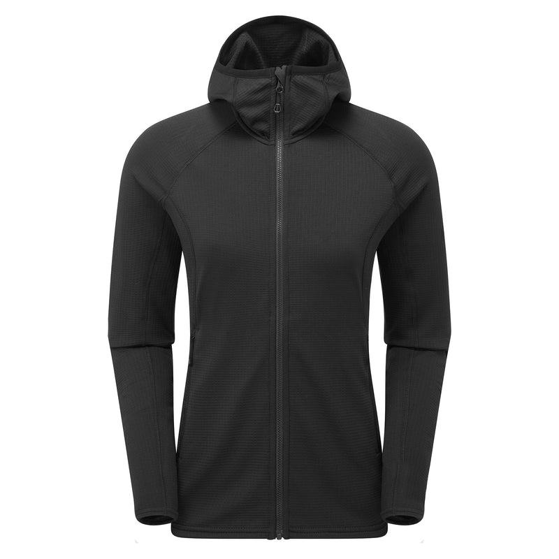 Black Women\'s Montane Protium Hooded Fleece Jackets | UOL7529JC