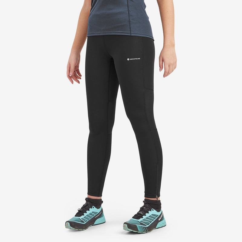 Black Women's Montane Slipstream Trail Running Leggings | OTF7358XK