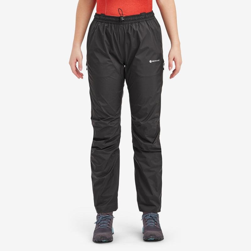 Black Women's Montane Spirit Lite Waterproof Trousers | QIM2692KQ