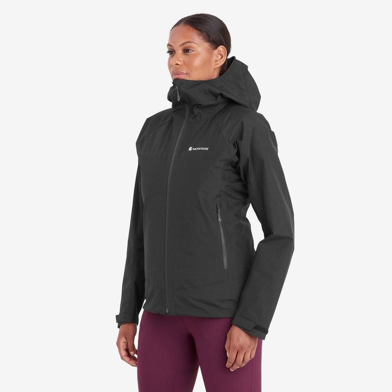 Black Women's Montane Spirit Waterproof Jackets | VOY413GV