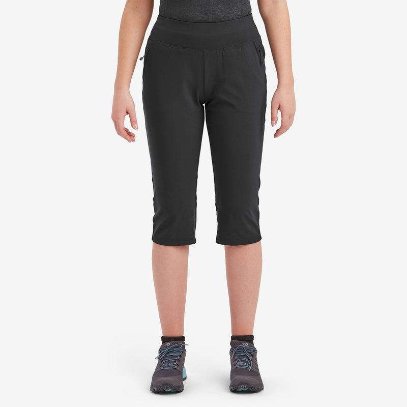 Black Women's Montane Tucana Lite Stretch Capri 3/4 Leggings | KLZ178BI