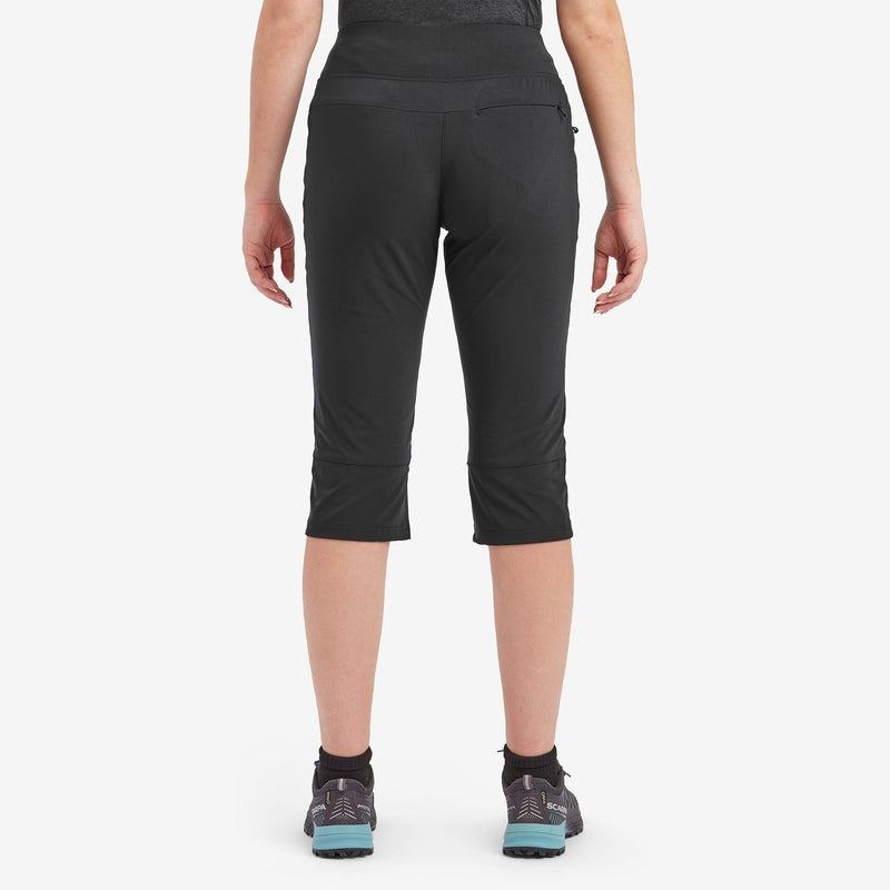 Black Women's Montane Tucana Lite Stretch Capri 3/4 Leggings | KLZ178BI