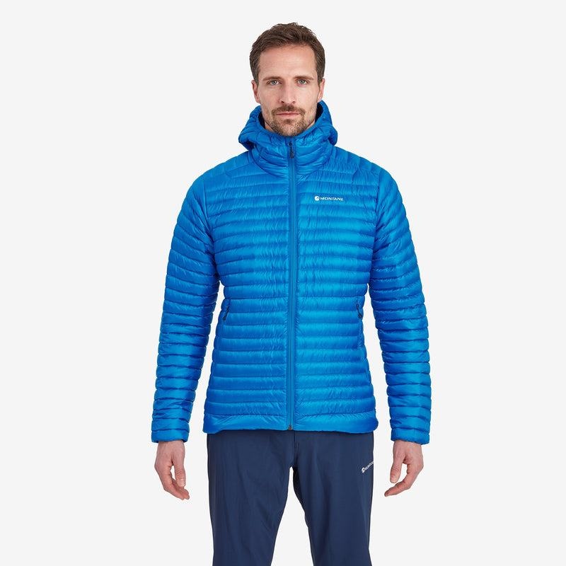 Blue Men's Montane Anti-Freeze Lite Hooded Down Jackets | GYC1571NS