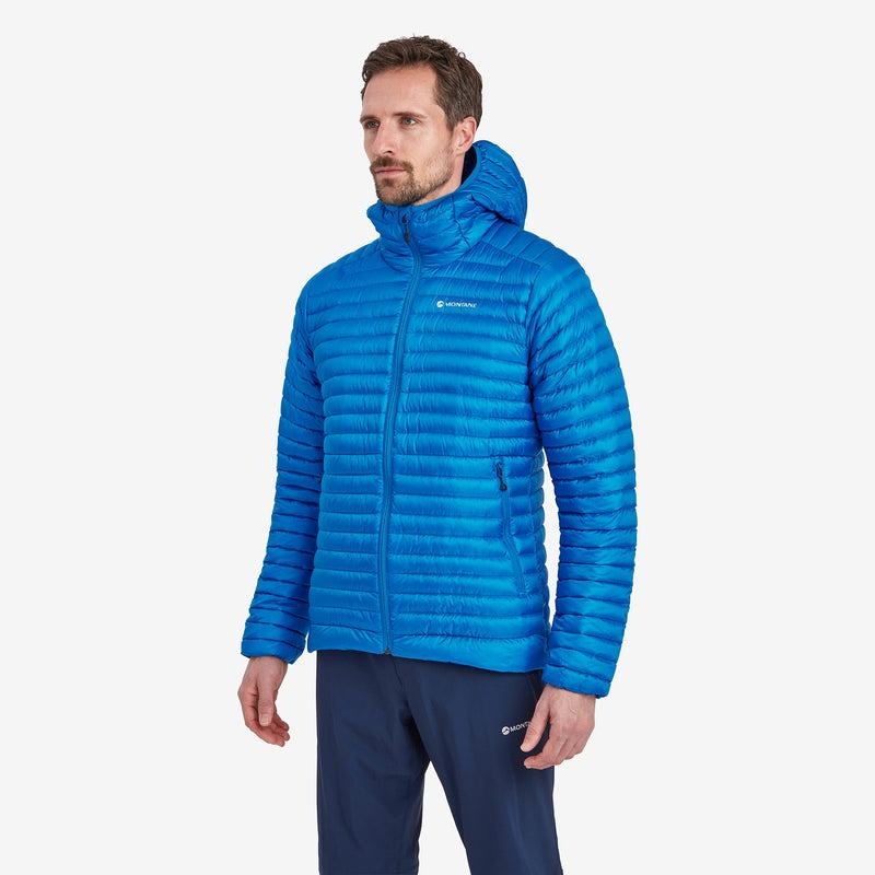 Blue Men's Montane Anti-Freeze Lite Hooded Down Jackets | GYC1571NS