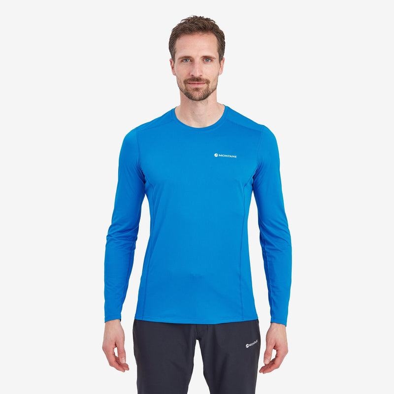 Blue Men's Montane Dart Lite Long Sleeve T Shirts | VVM2132YW