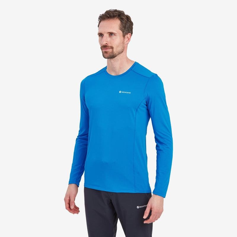 Blue Men's Montane Dart Lite Long Sleeve T Shirts | VVM2132YW