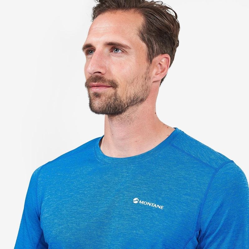 Blue Men's Montane Dart Long Sleeve T Shirts | DOV6122KY