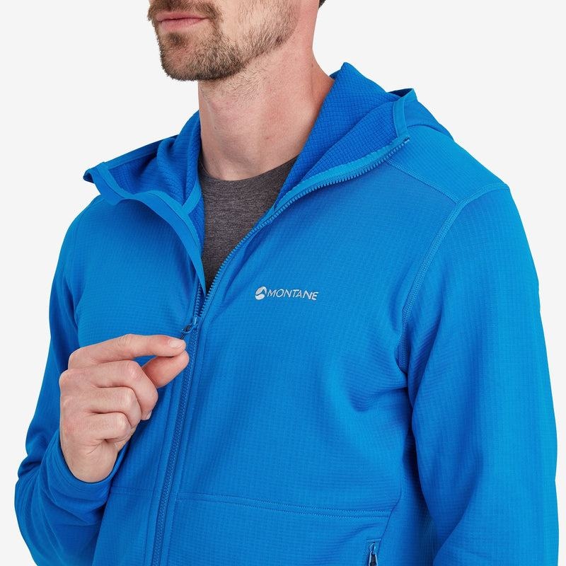 Blue Men's Montane Protium Hooded Fleece Jackets | EHX128WF