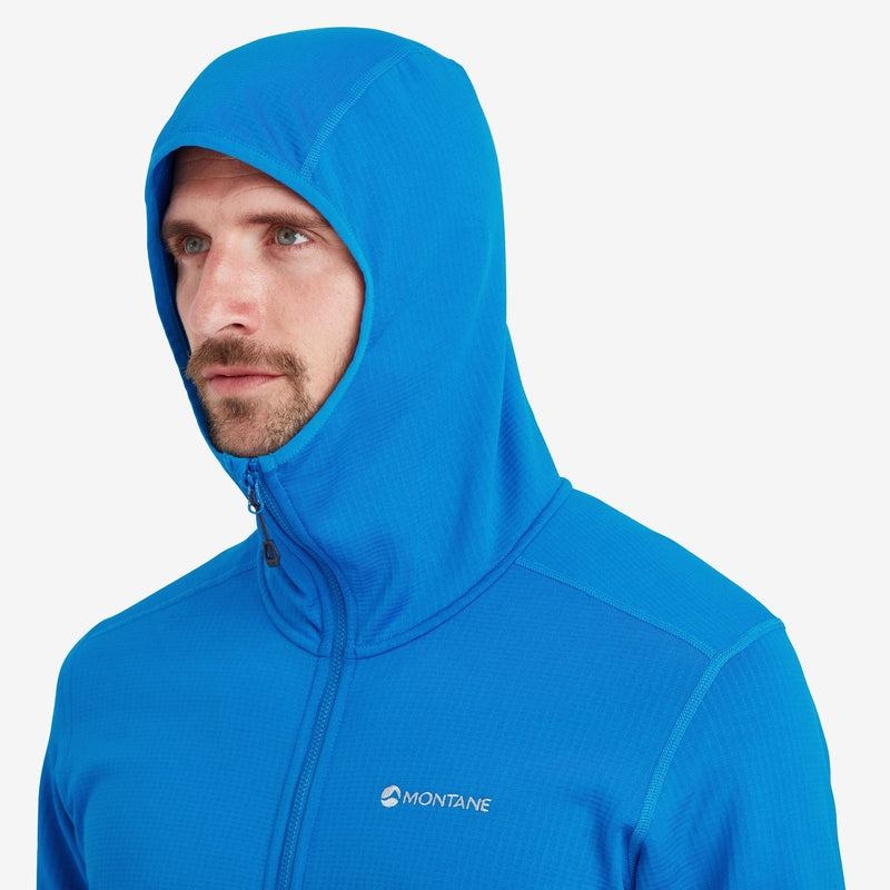 Blue Men's Montane Protium Hooded Fleece Jackets | EHX128WF