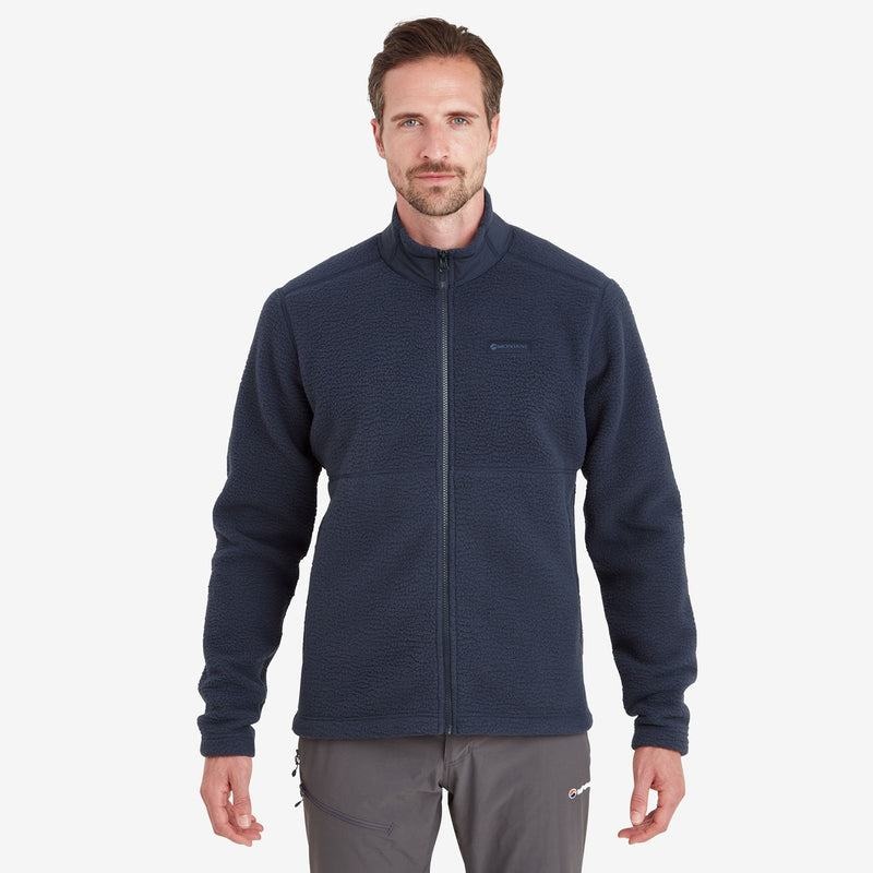 Dark Blue Men's Montane Chonos Fleece Jackets | LBD3193ZC