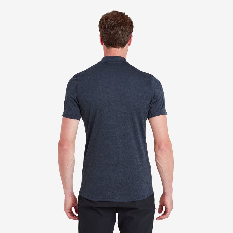 Dark Blue Men's Montane Dart Zip T Shirts | VGJ8086DX