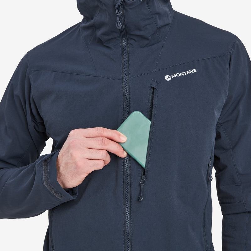 Dark Blue Men's Montane Dyno LT Softshell Jackets | XAM585FY