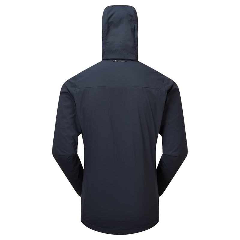 Dark Blue Men's Montane Fireball Nano Hooded Jackets | SFU96WX