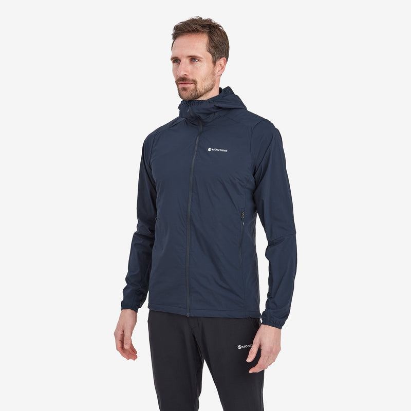 Dark Blue Men's Montane Fireball Nano Hooded Jackets | SFU96WX