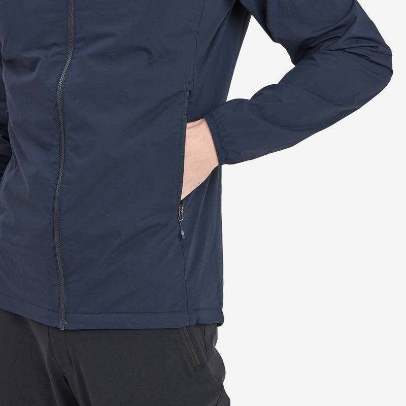 Dark Blue Men's Montane Fireball Nano Hooded Jackets | SFU96WX