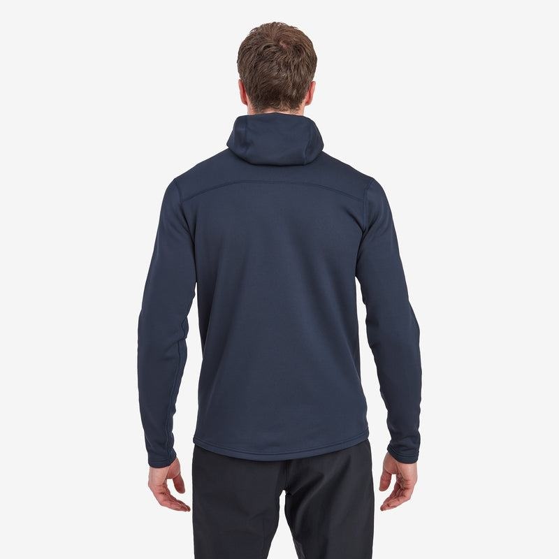 Dark Blue Men's Montane Fury Hooded Fleece Jackets | BAF4516NJ