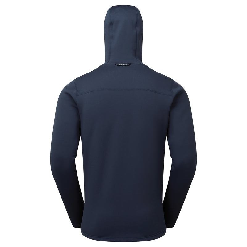 Dark Blue Men's Montane Fury Hooded Fleece Jackets | BAF4516NJ