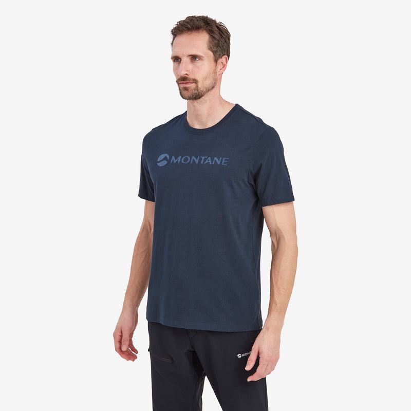 Dark Blue Men's Montane Mono Logo T Shirts | NLA523HZ