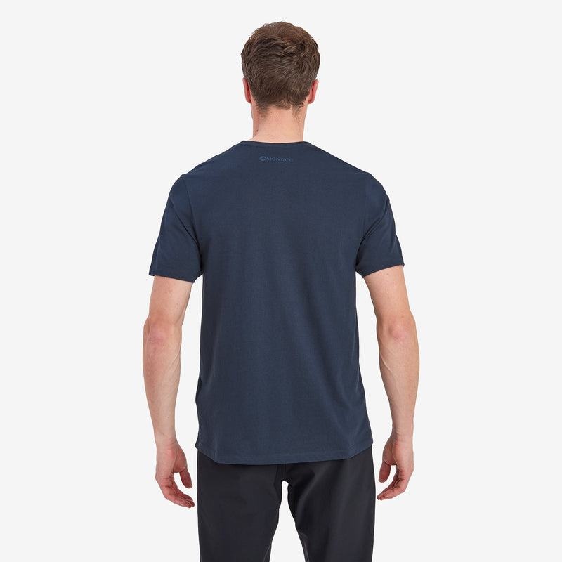 Dark Blue Men's Montane Mono Logo T Shirts | NLA523HZ