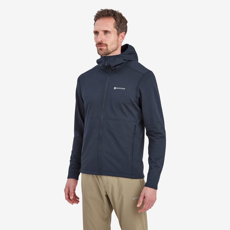 Dark Blue Men's Montane Protium Hooded Fleece Jackets | JKW944AV