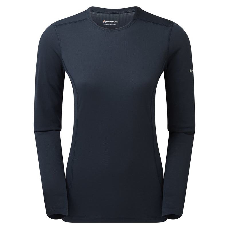 Dark Blue Women\'s Montane Dart Lite Long Sleeve T Shirts | PON4831JH