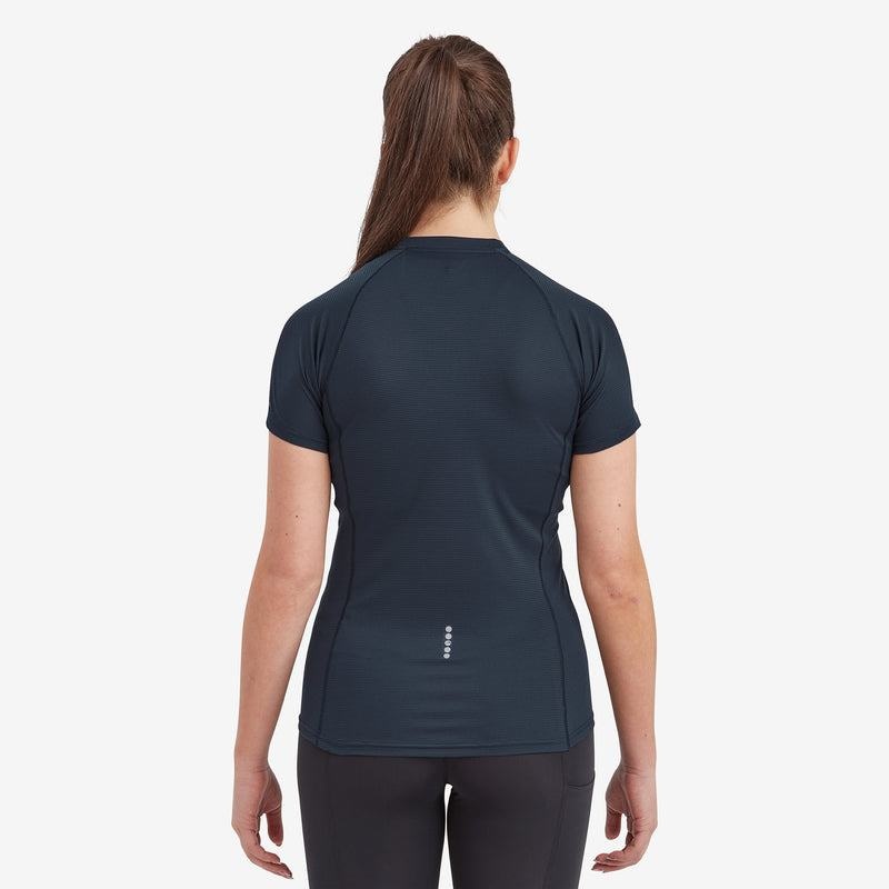 Dark Blue Women's Montane Dart Nano Zip T Shirts | UVA1323TP