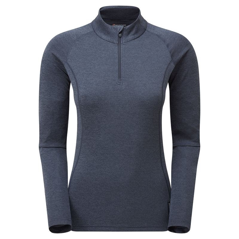 Dark Blue Women\'s Montane Dart Zip Neck T Shirts | YHA6672GO