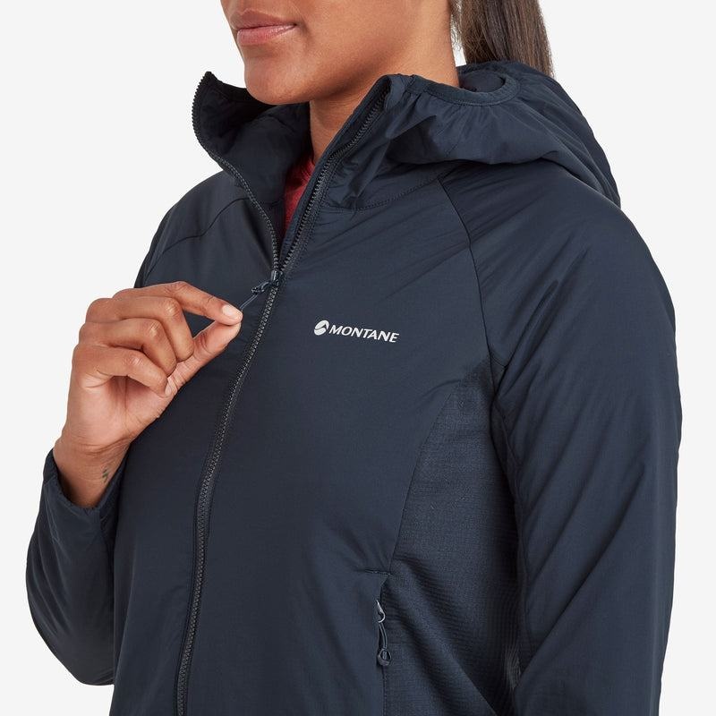 Dark Blue Women's Montane Fireball Lite Hooded Insulated Jackets | JLC10088KB