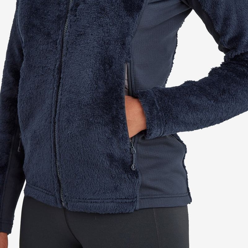 Dark Blue Women's Montane Protium XPD Hooded Fleece Jackets | ONT705BS