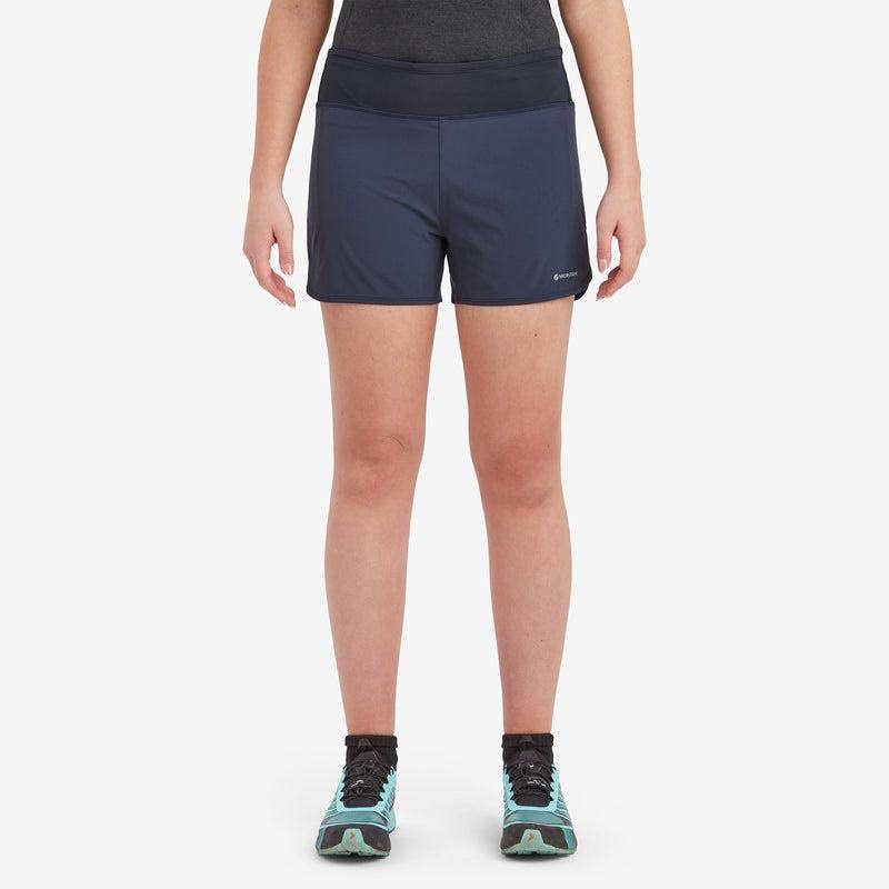 Dark Blue Women's Montane Slipstream Twin Skin Trail Running Shorts | ENN2616OH