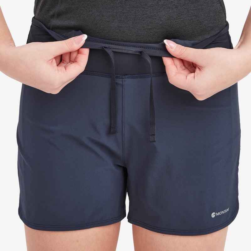 Dark Blue Women's Montane Slipstream Twin Skin Trail Running Shorts | ENN2616OH