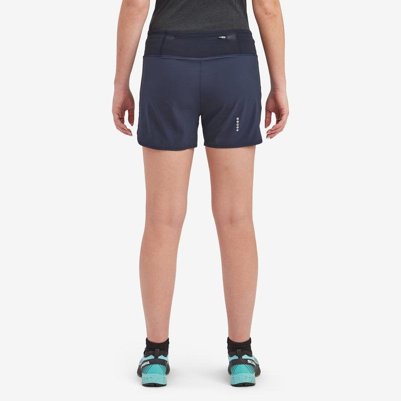 Dark Blue Women's Montane Slipstream Twin Skin Trail Running Shorts | ENN2616OH